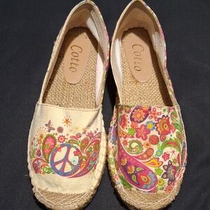 Cotton On Cream Espadrilles with Vintage Charm
